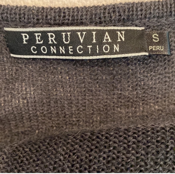 🆕Peruvian Connection Grey 100% Alpaca Sweater Dress Boho Pockets Size Small - Picture 3 of 8